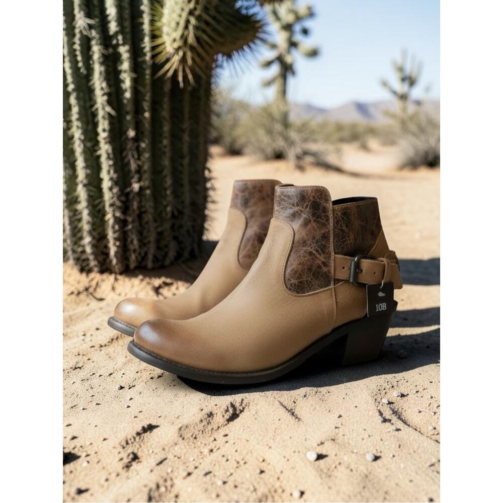 J.B. Dillon leather leather distressed western ankle boots NEW 10